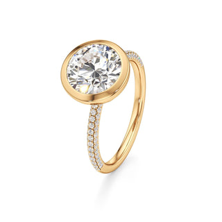 Classic Pavé Set Bezel Round Engagement Ring