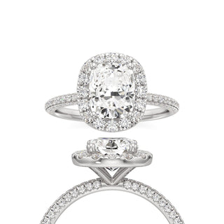 Classic Pavé Set Halo Marquise Engagement Ring