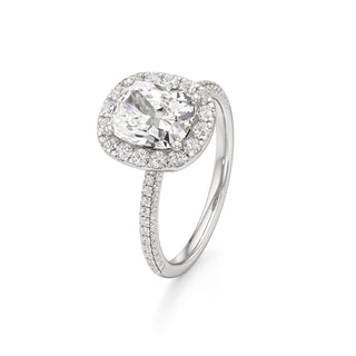 Classic Pavé Set Halo Marquise Engagement Ring