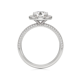 Classic Pavé Set Halo Marquise Engagement Ring