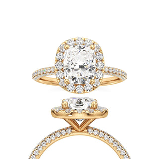 Classic Pavé Set Halo Marquise Engagement Ring