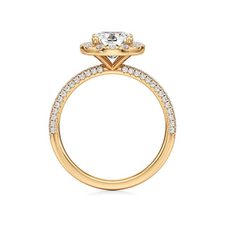 Classic Pavé Set Halo Marquise Engagement Ring