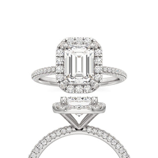 Classic Pavé Set Halo Marquise Engagement Ring