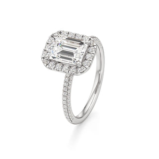 Classic Pavé Set Halo Marquise Engagement Ring