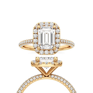 Classic Pavé Set Halo Marquise Engagement Ring