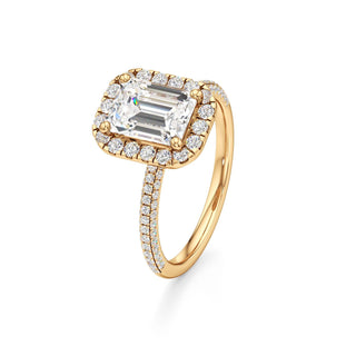 Classic Pavé Set Halo Marquise Engagement Ring