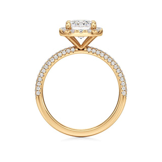 Classic Pavé Set Halo Marquise Engagement Ring