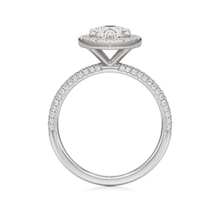Classic Pavé Set Halo Marquise Engagement Ring