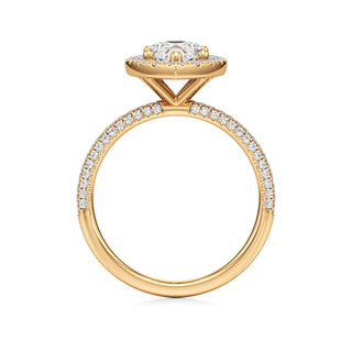 Classic Pavé Set Halo Marquise Engagement Ring
