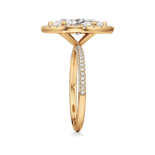 Classic Pavé Set Halo Marquise Engagement Ring