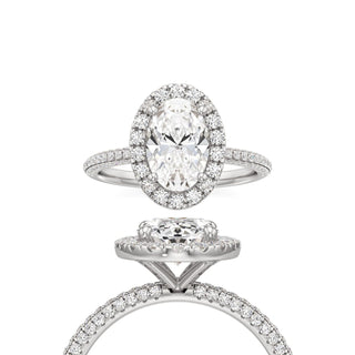 Classic Pavé Set Halo Marquise Engagement Ring