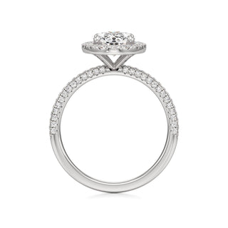 Classic Pavé Set Halo Marquise Engagement Ring