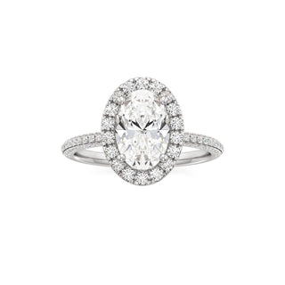 Classic Pavé Set Halo Marquise Engagement Ring