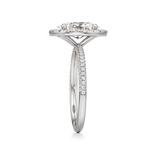 Classic Pavé Set Halo Marquise Engagement Ring