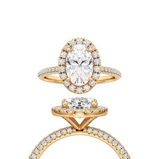 Classic Pavé Set Halo Marquise Engagement Ring