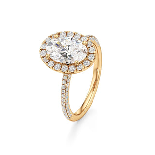 Classic Pavé Set Halo Marquise Engagement Ring