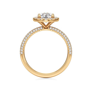 Classic Pavé Set Halo Marquise Engagement Ring
