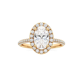 Classic Pavé Set Halo Marquise Engagement Ring