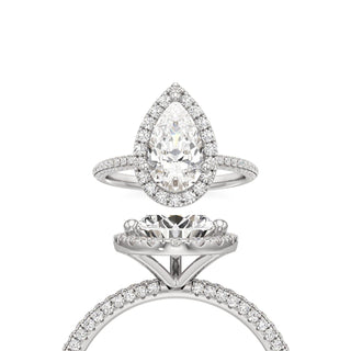 Classic Pavé Set Halo Marquise Engagement Ring