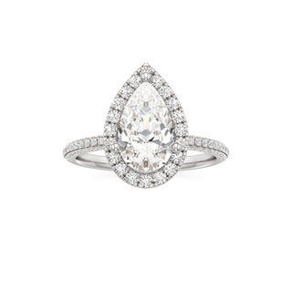 Classic Pavé Set Halo Marquise Engagement Ring