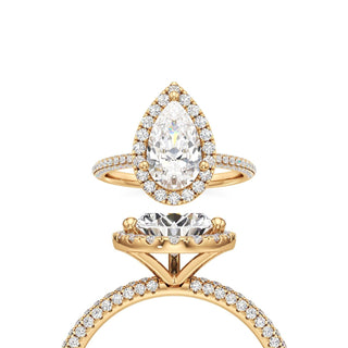 Classic Pavé Set Halo Marquise Engagement Ring