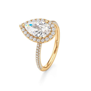 Classic Pavé Set Halo Marquise Engagement Ring