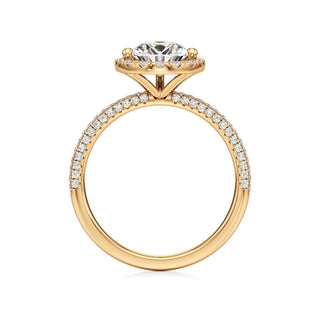Classic Pavé Set Halo Marquise Engagement Ring