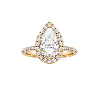 Classic Pavé Set Halo Marquise Engagement Ring