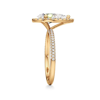 Classic Pavé Set Halo Marquise Engagement Ring