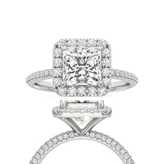 Classic Pavé Set Halo Marquise Engagement Ring