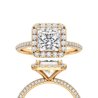 Classic Pavé Set Halo Marquise Engagement Ring
