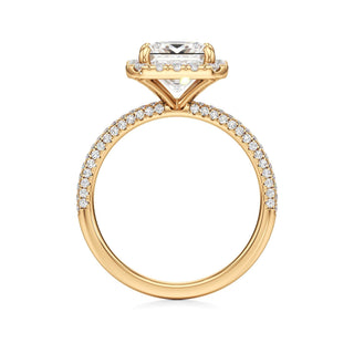Classic Pavé Set Halo Marquise Engagement Ring