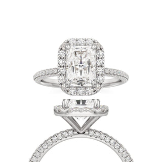Classic Pavé Set Halo Marquise Engagement Ring