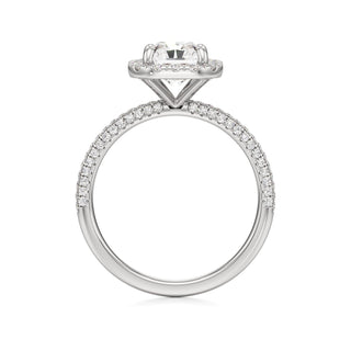 Classic Pavé Set Halo Marquise Engagement Ring