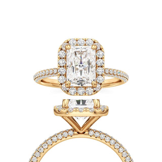 Classic Pavé Set Halo Marquise Engagement Ring