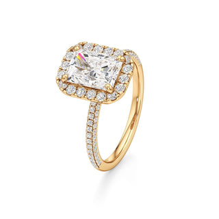 Classic Pavé Set Halo Marquise Engagement Ring
