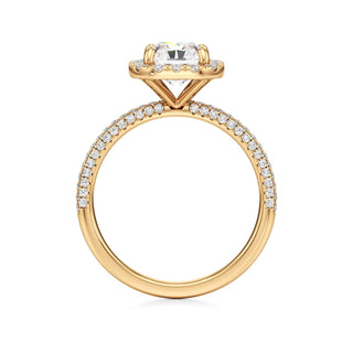 Classic Pavé Set Halo Marquise Engagement Ring