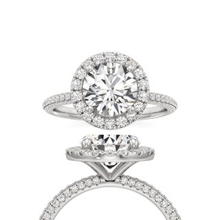 Classic Pavé Set Halo Marquise Engagement Ring