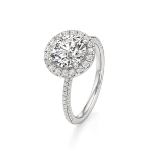 Classic Pavé Set Halo Marquise Engagement Ring