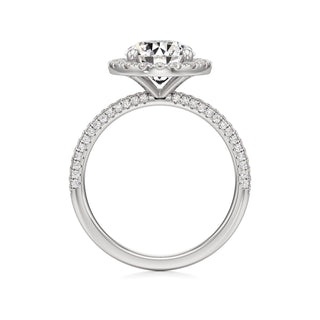 Classic Pavé Set Halo Marquise Engagement Ring