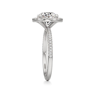 Classic Pavé Set Halo Marquise Engagement Ring