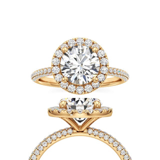 Classic Pavé Set Halo Marquise Engagement Ring