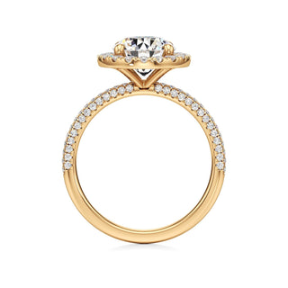 Classic Pavé Set Halo Marquise Engagement Ring