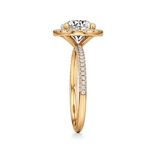 Classic Pavé Set Halo Marquise Engagement Ring