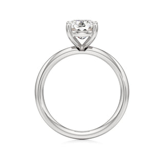 Classic Plain Basket Pear Engagement Ring