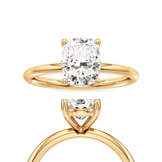 Classic Plain Basket Marquise Engagement Ring