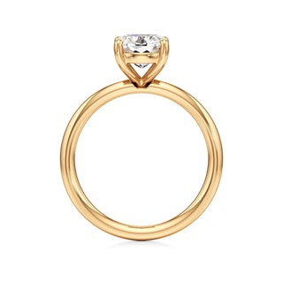 Classic Plain Basket Pear Engagement Ring