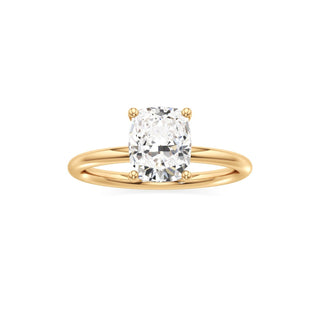 Classic Plain Basket Pear Engagement Ring
