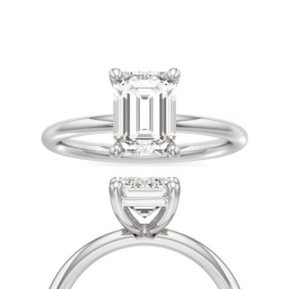 Classic Plain Basket Marquise Engagement Ring