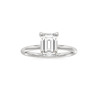 Classic Plain Basket Pear Engagement Ring